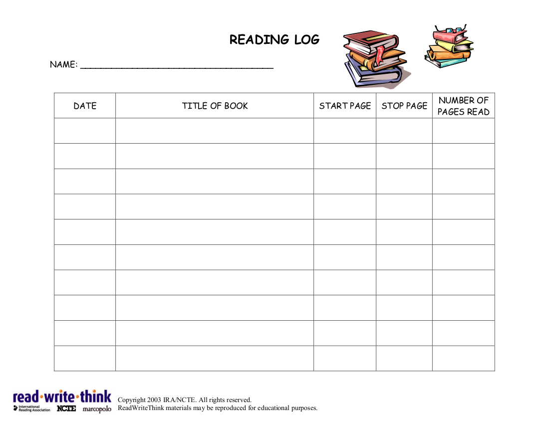 29 Printable Reading Log Examples In PDF Examples