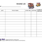 47 Printable Reading Log Templates For Kids Middle School Adults