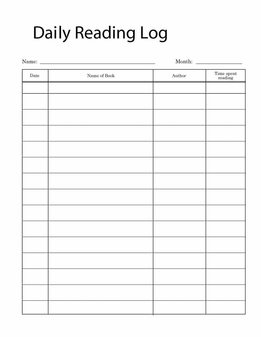 4Th Grade Reading Log Printable Reading Log Printable Reading Log 