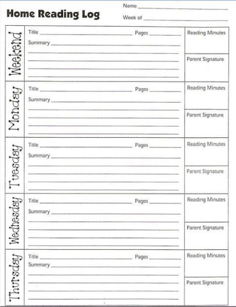 4th Grade Reading Log Reading Lessons Home Reading Log Homeschool 