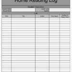 50 Reading Log Templates Free PDF Word Excel Formats