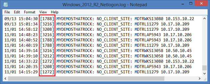 A Change To The Fields In The Netlogon log File From Windows 2012 And