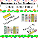 Bookmarks School Theme 2 School Themes Student Rewards Reading