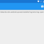 Cannot Read Log data data de robv android xposed installer log error