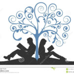 Couple Reading Under Tree Stock Vector Image Of Icon 15776299