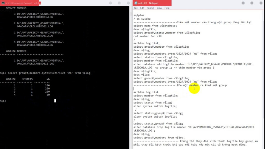 Demo Oracle Database Redo Logfile Management YouTube