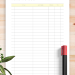 Download Printable Simple Reading Log Template PDF