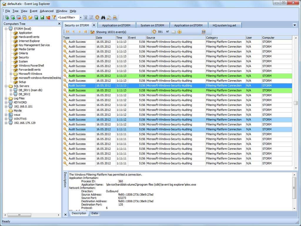 Event Log Explorer Windows Event Log Analysis Program SecTechno