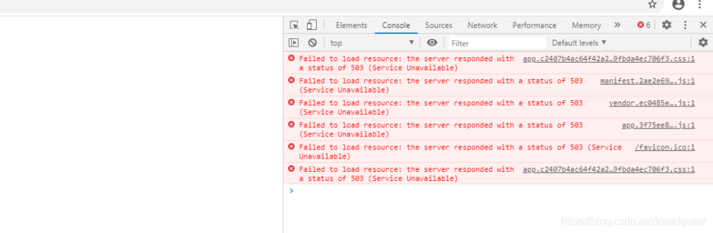 Failed To Load Resource The Server Responded With A Status Of 503 