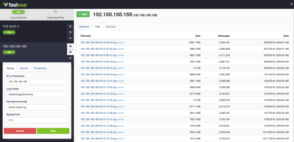 Fastvue Syslog A Simple Unlimited Free Syslog Server For Windows 