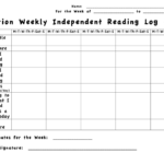 Fiction Weekly Independent Reading Log Download Printable PDF