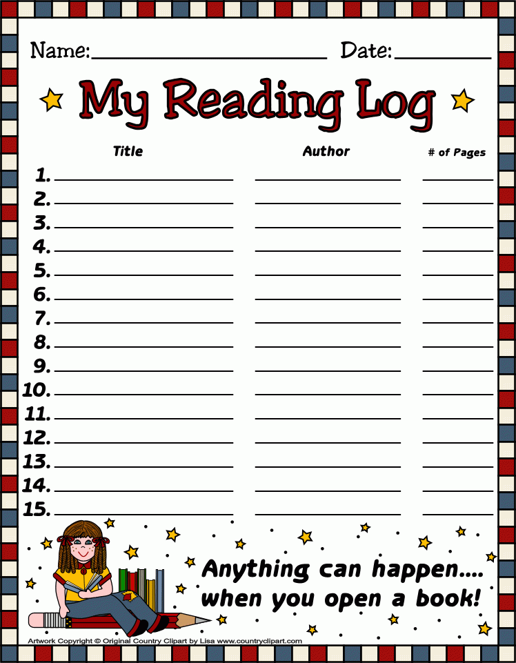 Free Printable Reading Logs For Teachers And Parents For Students And Kids