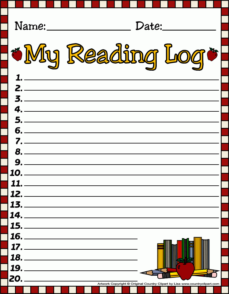 Free Printable Reading Logs For Teachers And Parents For Students And Kids