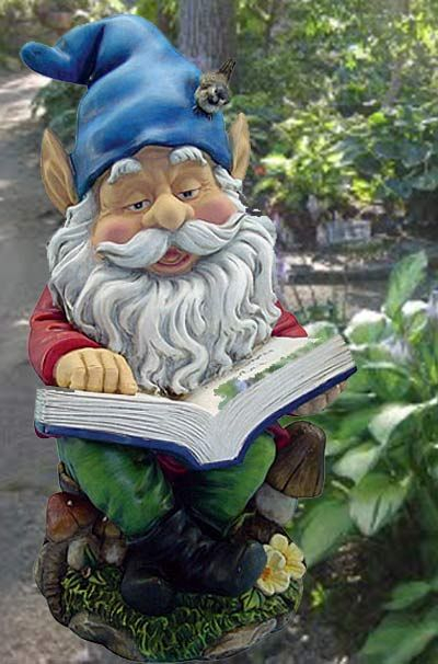 Gnome Reading Book Statuary 14 H Gnomes Gnome Garden Yard Gnomes