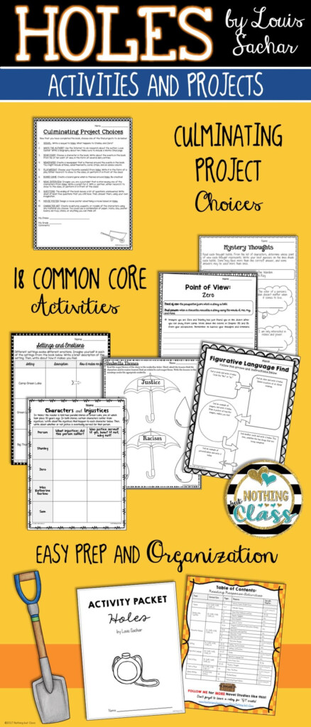 Holes Reading Response Activities And Projects Reading Response 