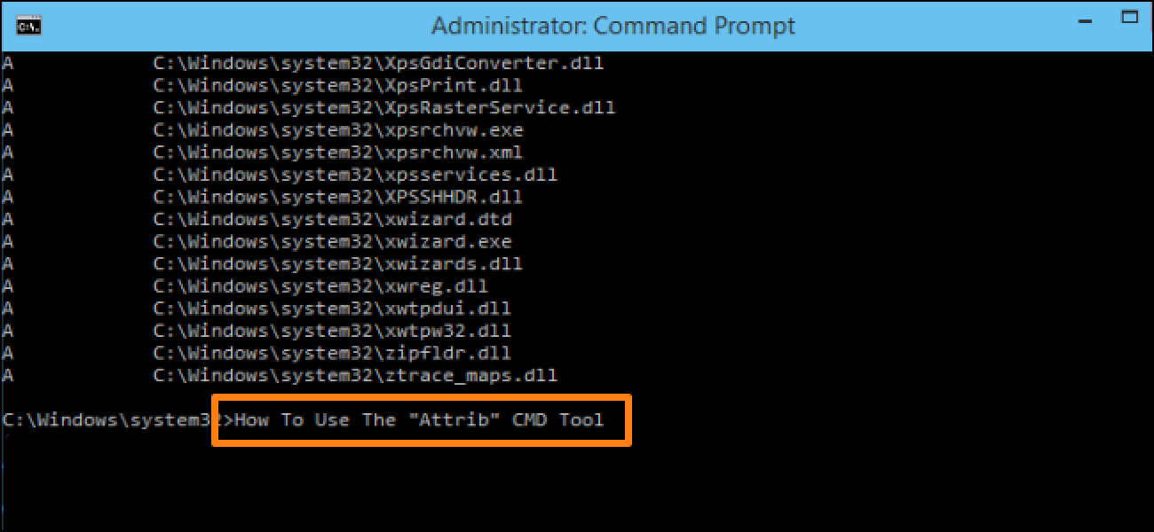 How To Change File Attributes With Attrib From The Windows Command Prompt