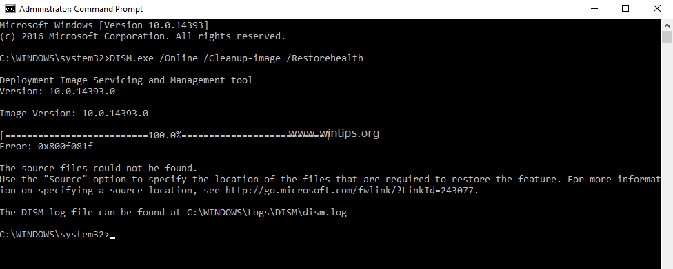 How To Fix DISM 0x800f081f Error In Windows 10 8 Solved Wintips 