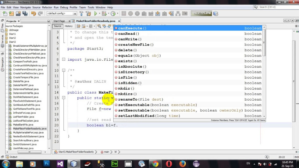 How To Mark File Or Directory Read Only In Java Netbeans YouTube