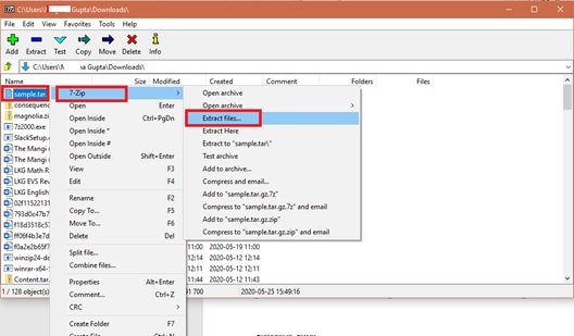 How To Open Or Extract TAR GZ TGZ Or GZ Files In Windows 10