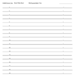 K 2nd Grades Reading Log Sheet Printable Pdf Download