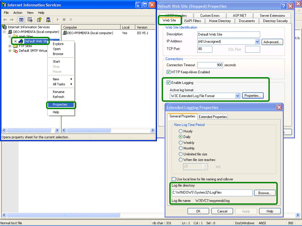 Moving IIS Log Files Solutions Experts Exchange