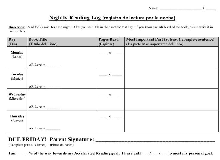 Mrs Katy Gilpin s 4th Grade Classroom Nightly Reading Log Guided 