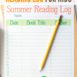 Printable Reading Log For Kids Summer Reading Carrie Elle Reading