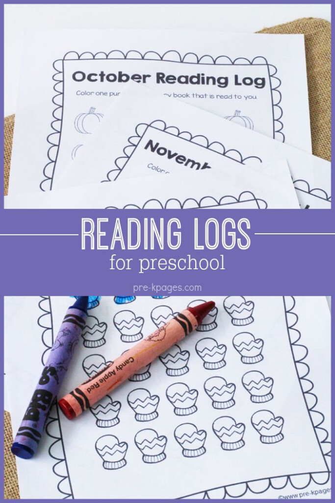 Printable Reading Logs For Preschool And Kindergarten Reading Logs 