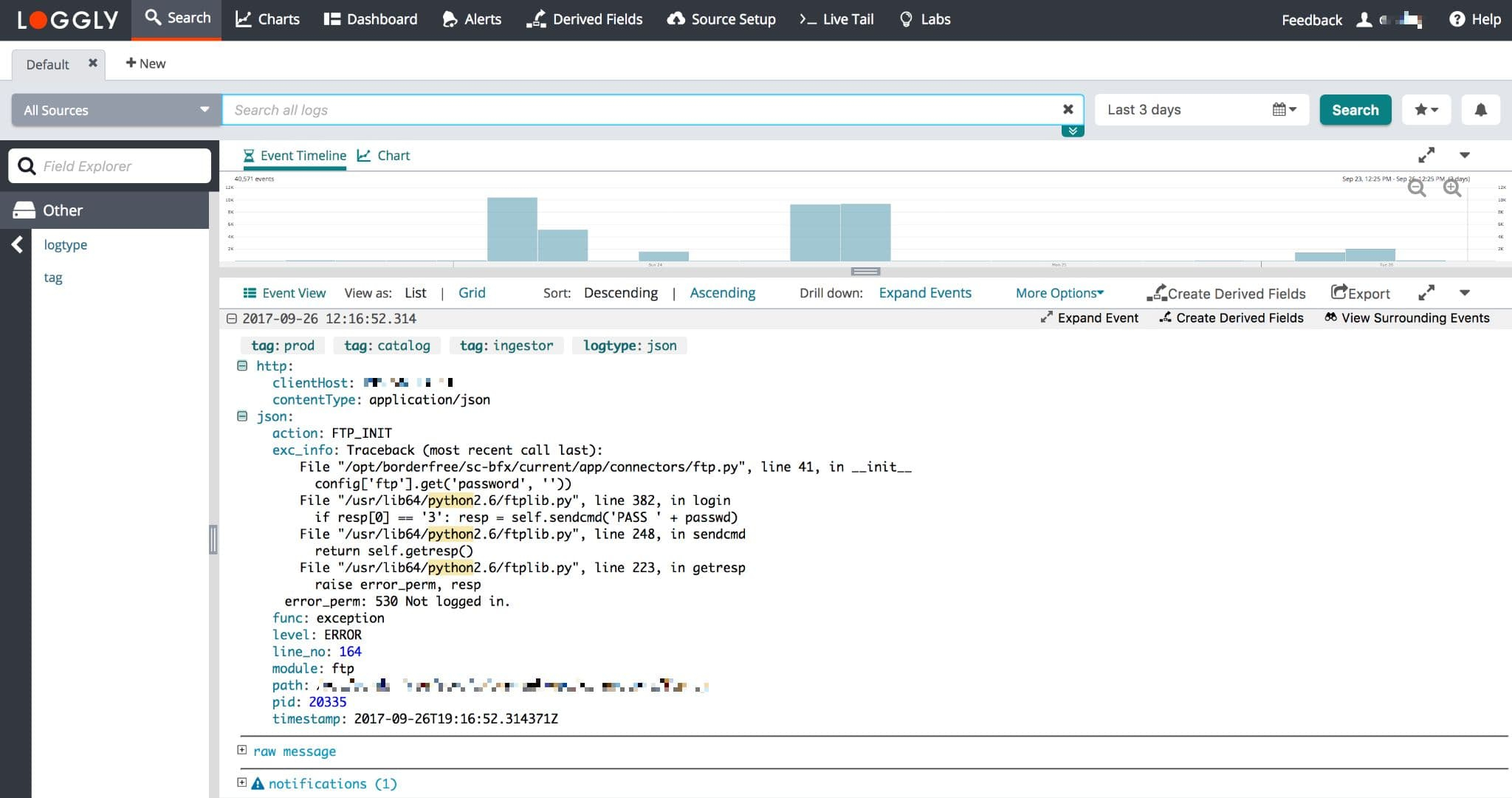 Python Logging Over HTTP S Loggly