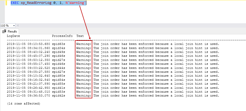 Read SQL Server Error Logs Using The Xp readerrorlog Command