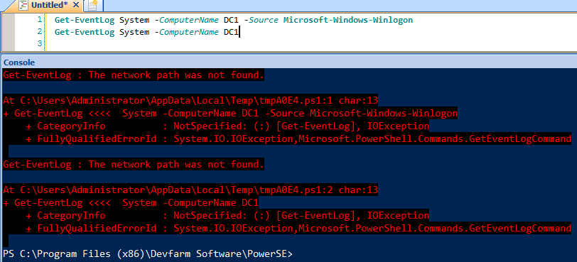 Reading Event Log Remotely With Get EventLog In Powershell Stack Overflow