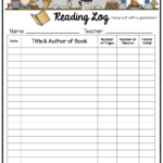 Reading Log August Reading Log September Reading Fall Classroom Ideas