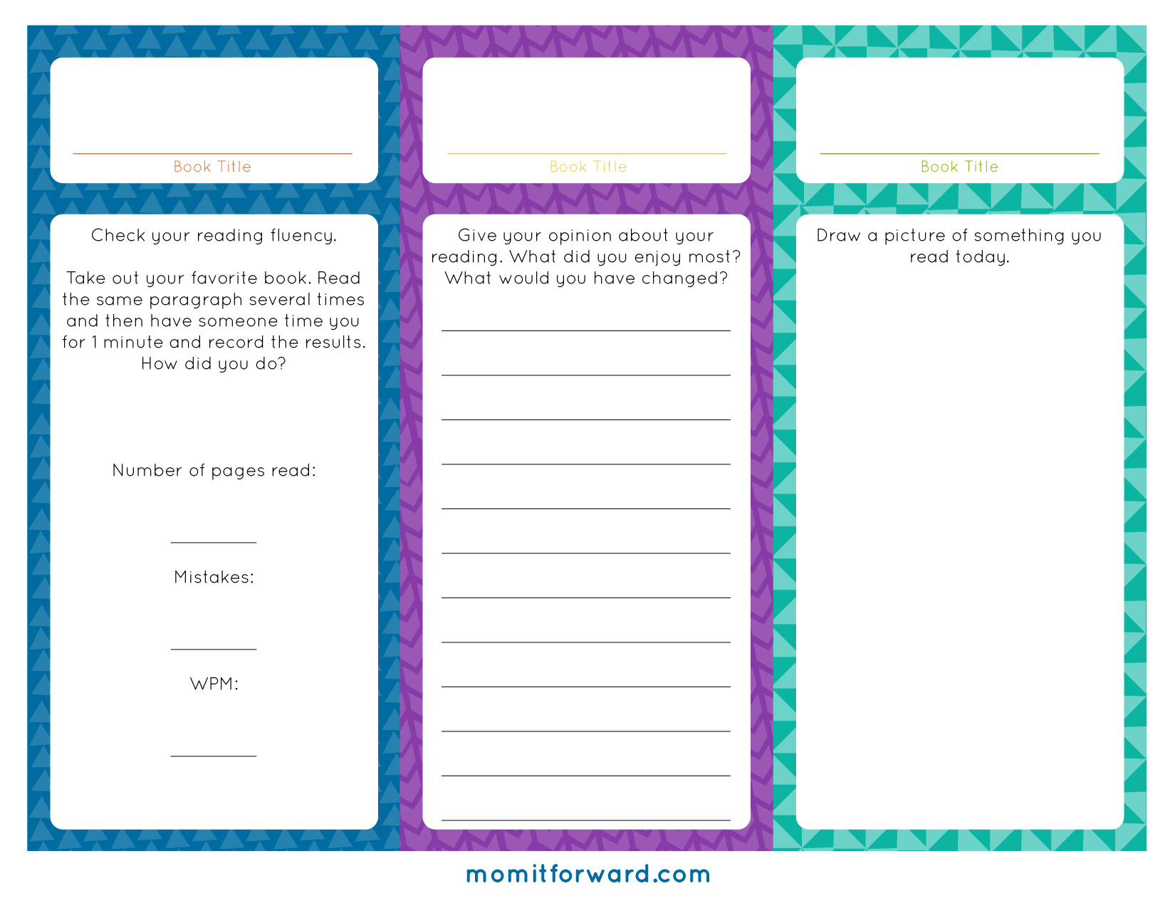 Reading Log Bookmark Printables Mom It ForwardMom It Forward