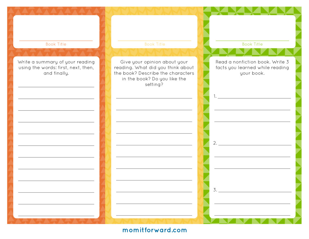 Reading Log Bookmark Printables Mom It ForwardMom It Forward