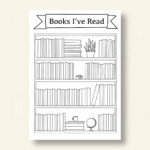 Reading Tracker Reading Log Coloring Bookshelf Book Etsy