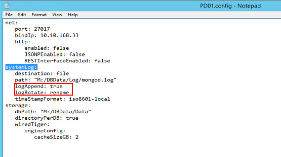  SERVER 31938 How Can We Limit The Size Of MongoDB Log File On Windows 