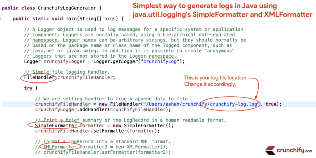 Simplest Way To Generate Logs In Java Using Java util logging s 