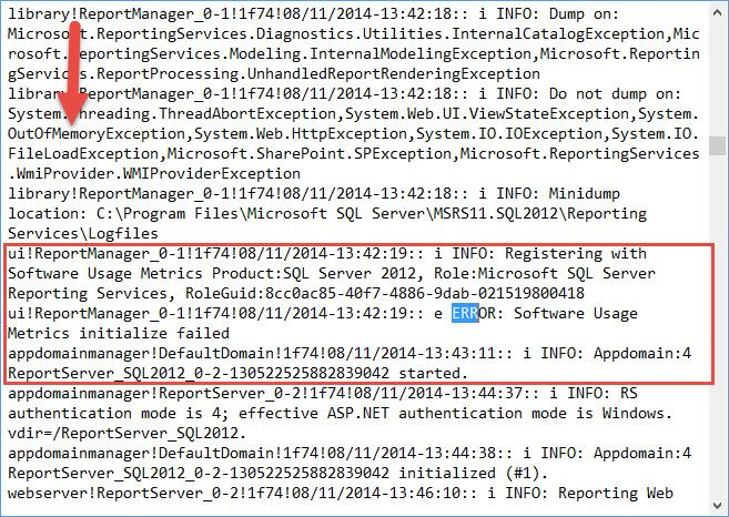 SQL Server Reporting Services SSRS Log Files For Troubleshooting 