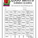 Summer Reading Chart 1000 Minute Challenge Reading Log Etsy In 2021