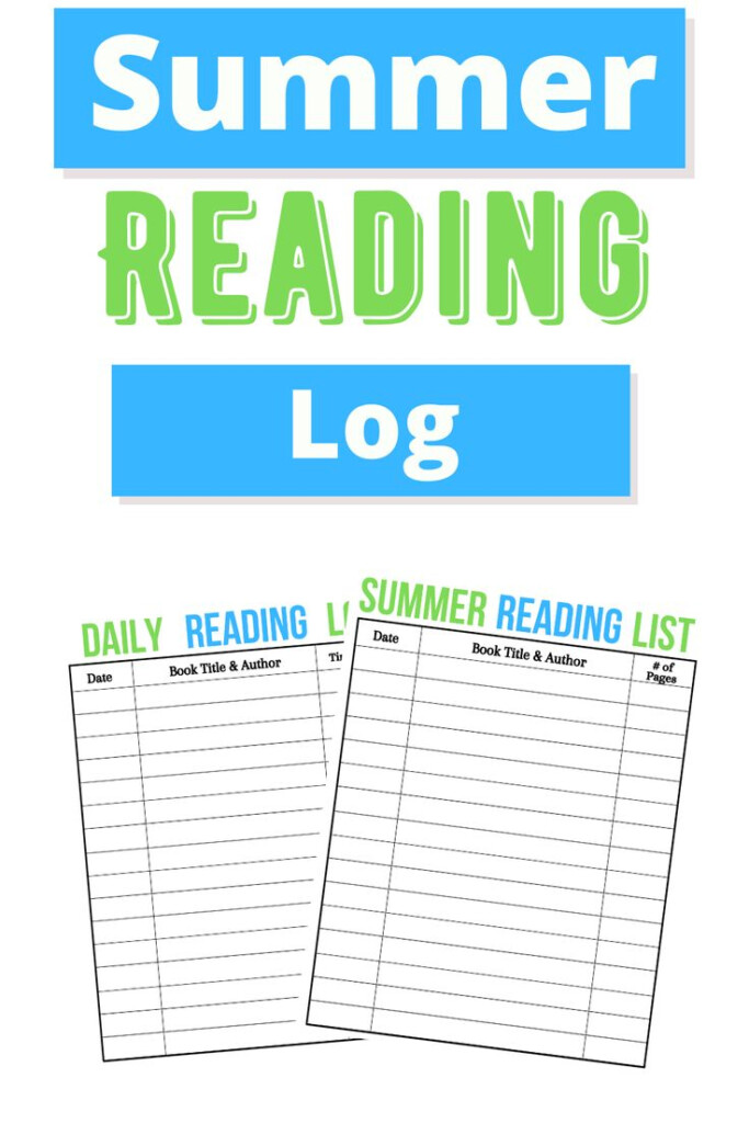 Summer Reading Log FREE Printable Summer Reading Log Reading Log 