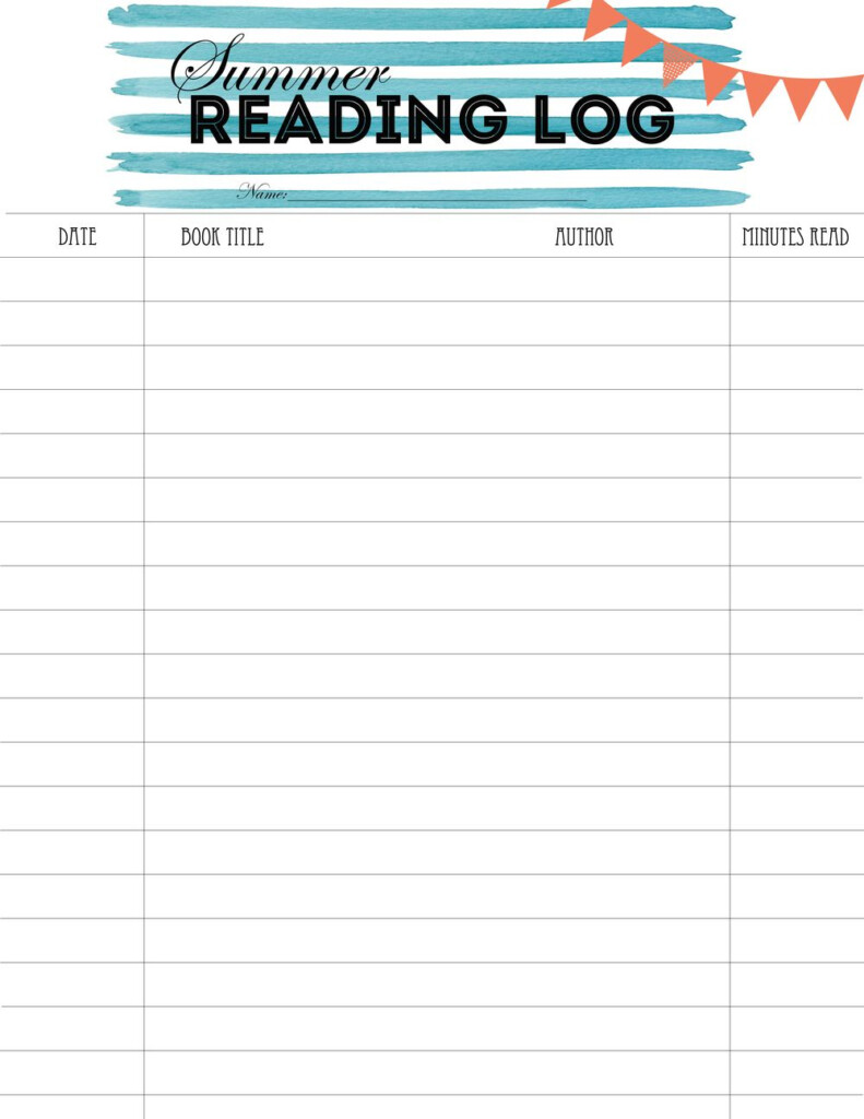 Summer Reading Log Kids Summer Reading Summer Reading Log Summer 