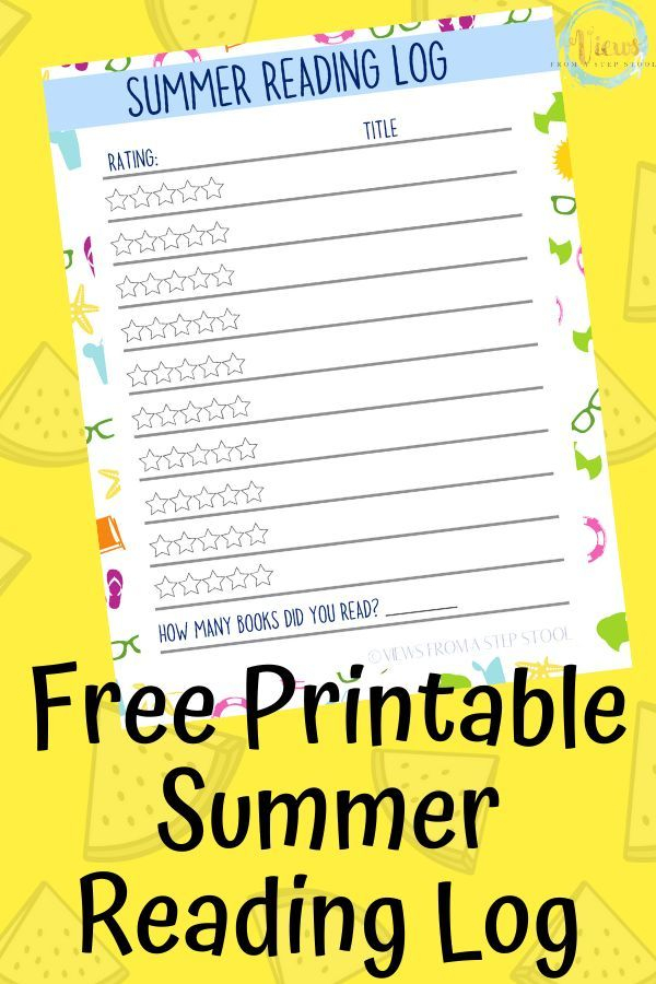 Summer Reading Log Printable Summer Reading Log Printable Summer 