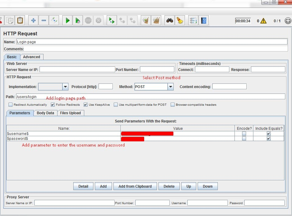 Testing The Login Page Using Load Testing Application