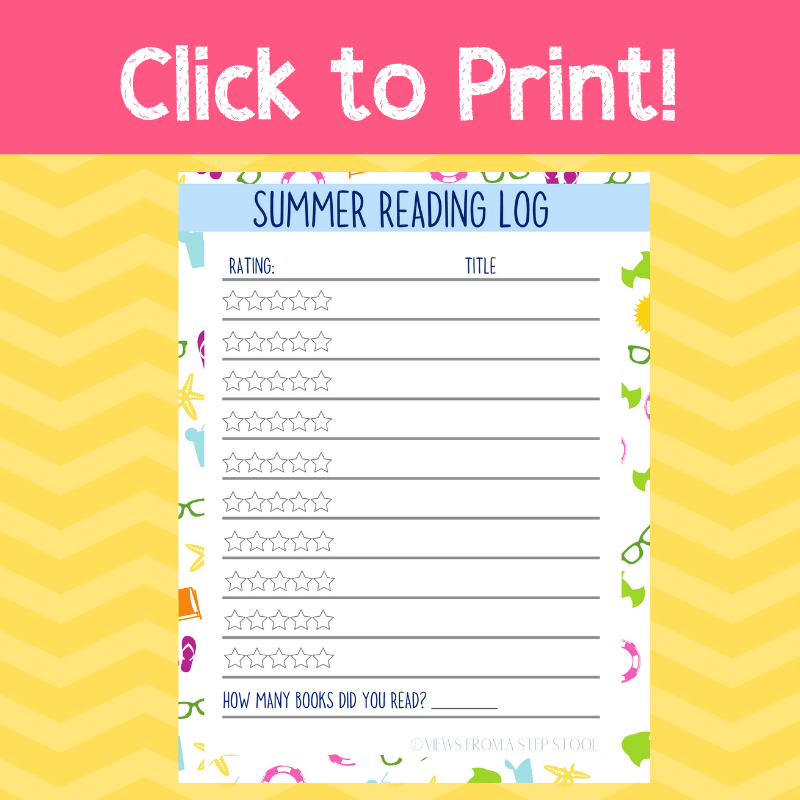 This Summer Reading Log Printable Will Help Children Track How Many 