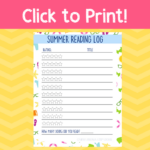 This Summer Reading Log Printable Will Help Children Track How Many