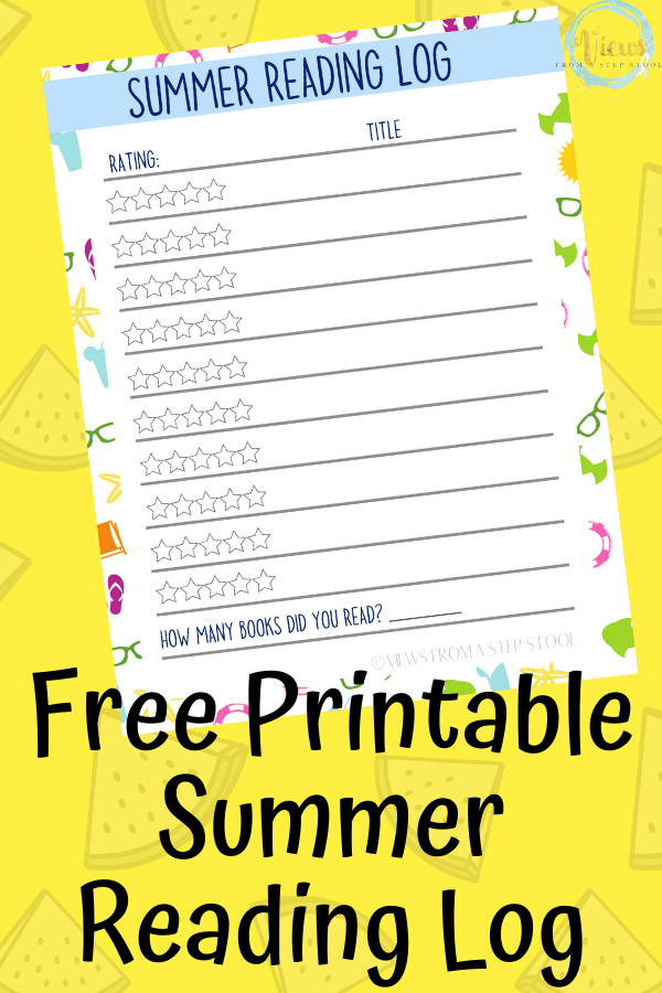 This Summer Reading Log Printable Will Help Children Track How Many 