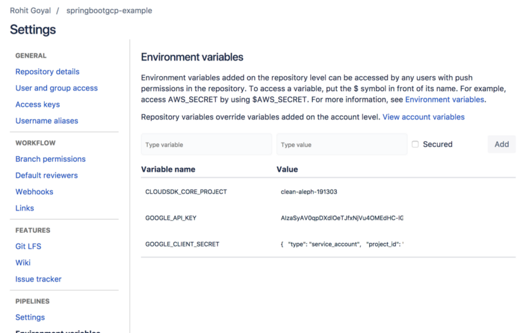 Use Of Bitbucket Pipelines To Deploy Spring Boot Application In Google 