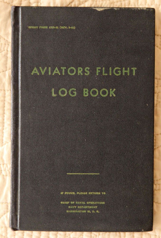 Vintage 1954 Naval Aviators Flight Log Book With Entries For 1959 1961 