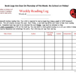 Weekly Reading Log Worksheet Free ESL Printable Worksheets Made By