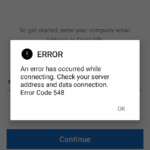 Workspace App For Android After Entering Credentials Receiving Error